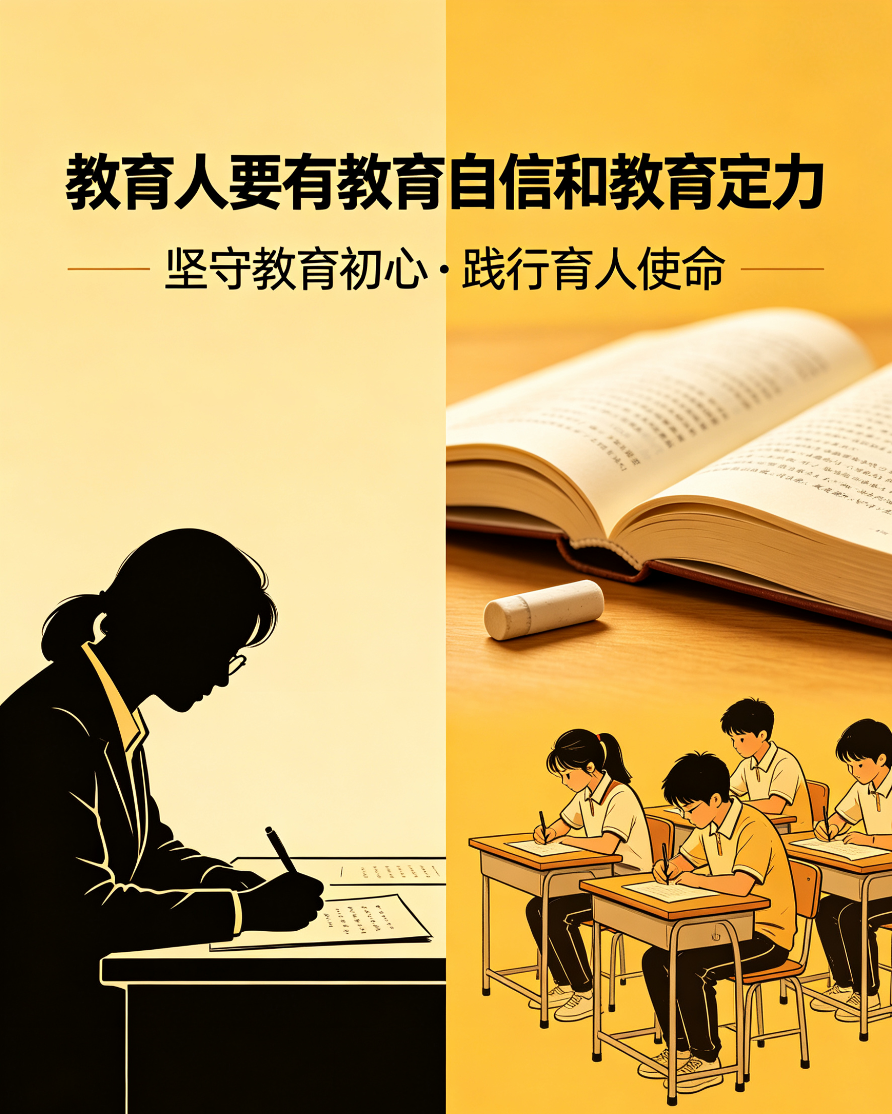 教育人要有教育自信和教育定力